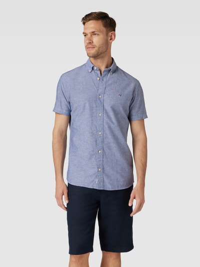 JACK & JONES Premium Freizeithemd mit Label-Stitching Modell 'SUMMER' Hellblau Melange 4