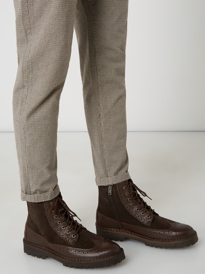 Selected Homme Boots van leer, model 'Ricky' Donkerbruin - 3