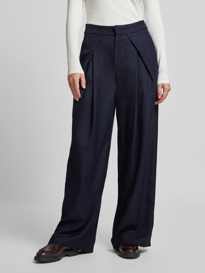 LOLLYS LAUNDRY Wide Leg Bundfaltenhose mit Eingrifftaschen Modell 'Zola' Marine 4