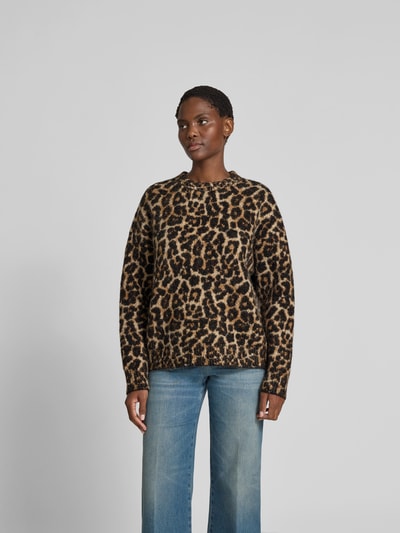 Anine Bing Relaxed Fit Pullover aus Woll-Alpaka-Mix Mittelbraun 4