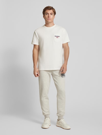 Polo Sport T-Shirt mit Label-Stitching Offwhite 1