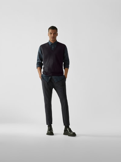 Lardini Pullunder mit V-Ausschnitt Marineblau 1