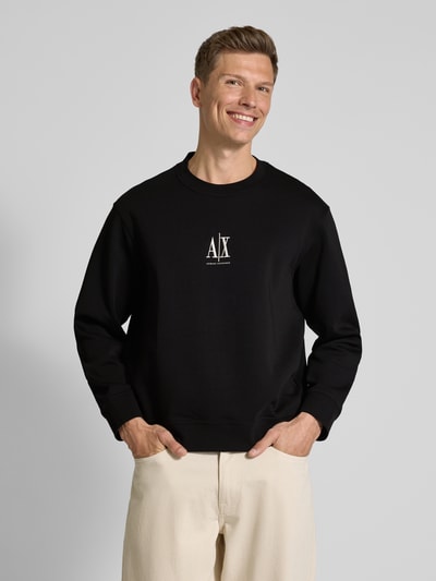 ARMANI EXCHANGE Sweatshirt met labelstitching Zwart - 4