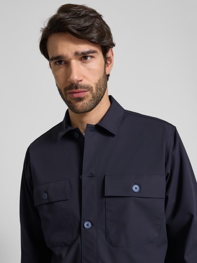 Roy Robson Kurtka koszulowa o kroju regular fit z kieszeniami z patką na piersi Granatowy 3