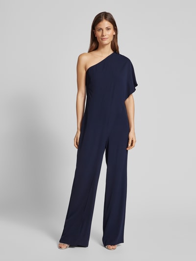 Lauren Ralph Lauren Regular fit jumpsuit met one shoulder-band Marineblauw - 4