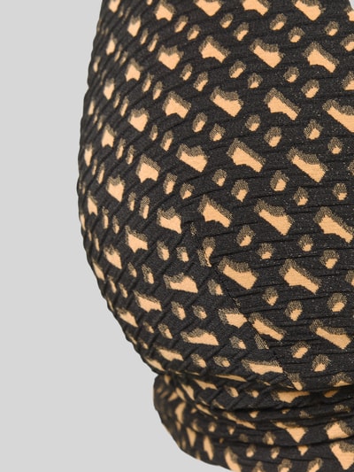 Detailaufnahme strukturiertes, gefüttertes Bikini-Oberteil mit B-Monogramm-Muster und Label-Detail Modell 'PEARL' von BOSS, Stretchmaterial