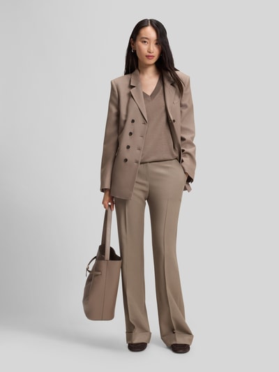 BOSS Wide Leg Hose aus Viskose-Mix Modell 'Talia5' Taupe 1