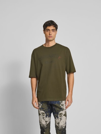 Dsquared2 T-Shirt mit Label-Print Oliv 4