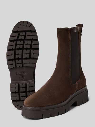 Tamaris Chelsea Boots aus echtem Leder Dunkelbraun 4