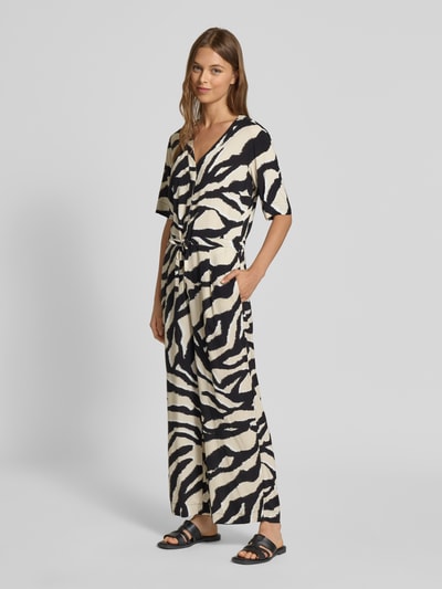 Tom Tailor Relaxed fit jumpsuit van pure viscose Zwart - 1