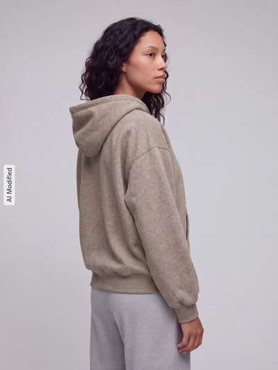 Levi's® Regular fit sweatjack van katoenmix Taupe gemêleerd - 3