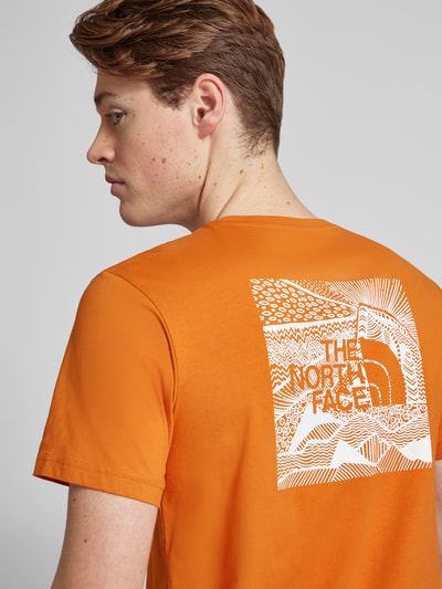 The North Face T-shirt z nadrukiem z logo Pomarańczowy 3