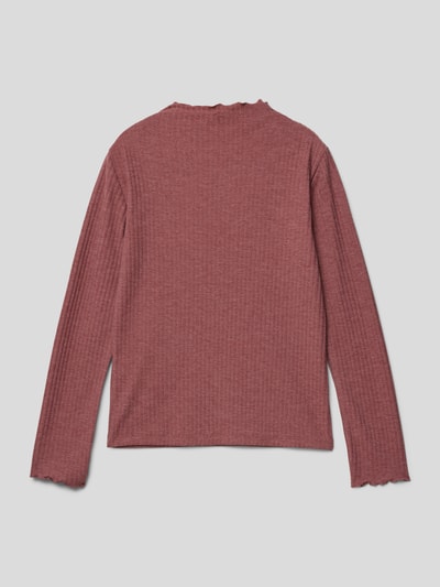 Only Longsleeve im strukturierten Design Modell 'NELLA' Aubergine 3