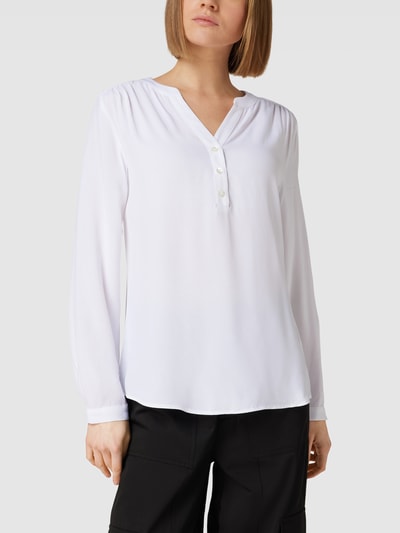 Seidensticker Bluse aus reiner Viskose mit V-Ausschnitt Weiss 4