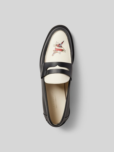 Duke & Dexter Penny-Loafer aus echtem Leder Offwhite 4