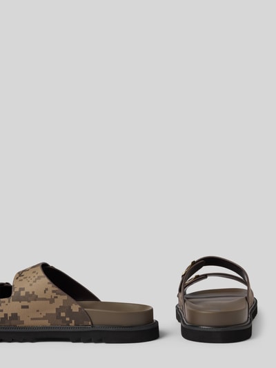 Replay Sandalen met labeldetail, model 'HALLAN MILITARY' Kaki - 2