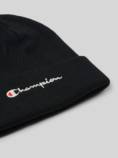 CHAMPION Muts in gebreide look met logostitching Zwart - 2