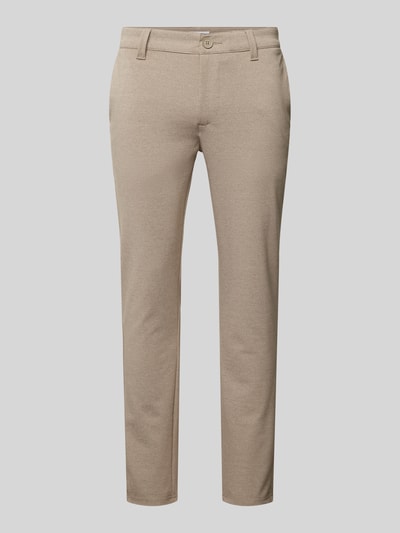 Only & Sons Slim Fit Stoffhose in Melange-Optik Modell 'MARK' Beige 2