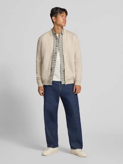ONLY & SONS Regular Fit Sweatjacke aus Baumwoll-Mix Modell 'CERES' Beige 1