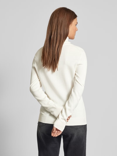 Tom Tailor Regular Fit Rollkragenpullover aus atmungsaktiver Baumwolle Offwhite 5