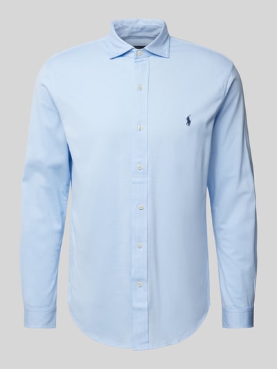 Polo Ralph Lauren Slim Fit Freizeithemd mit Haifischkragen Hellblau 2