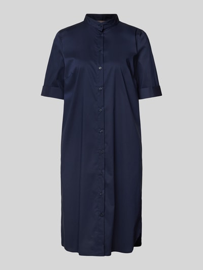Christian Berg Woman Selection Midi-jurk met opstaande kraag Marineblauw - 2