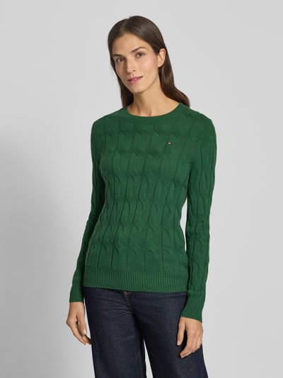 Tommy Hilfiger Regular Fit Strickpullover aus reiner Wolle Gruen 4