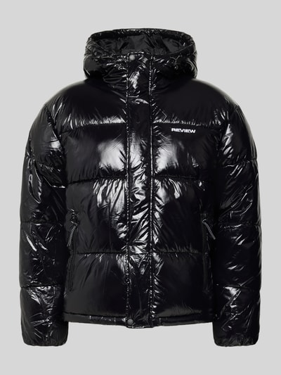 REVIEW Steppjacke mit Label-Detail Black 2