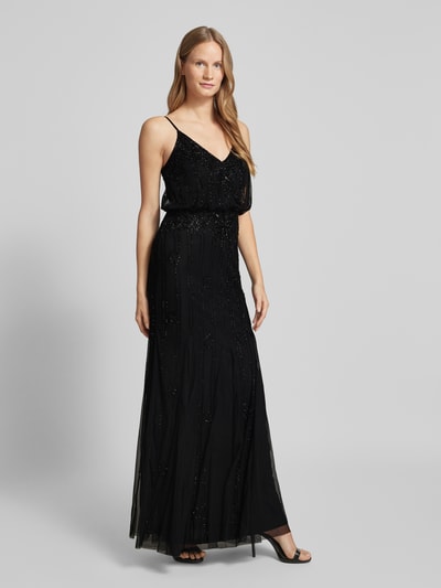 LACE & BEADS Abendkleid mit Zierbesatz Black 1