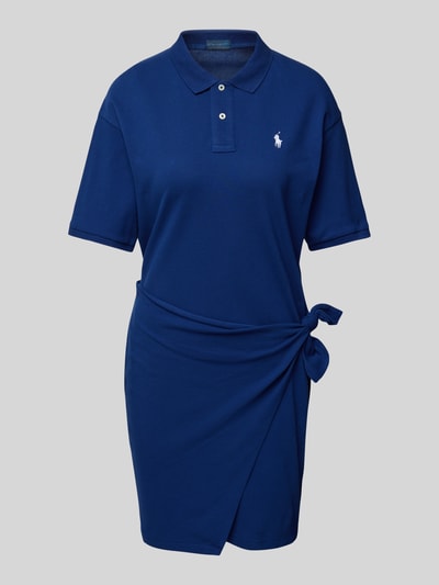 Polo Ralph Lauren Sukienka polo z wiązanym detalem Granatowy 2