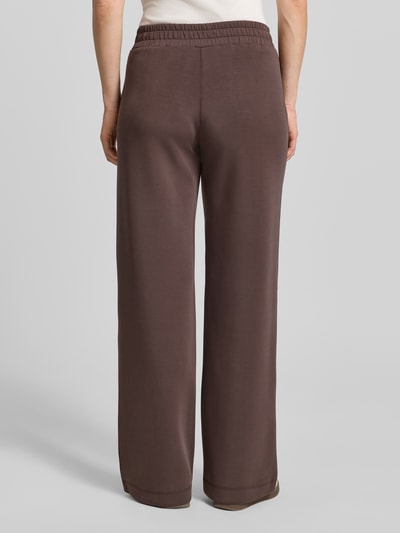 GUESS Activewear Straight Fit Stoffhose mit Modal-Anteil Modell 'Olympe' Schoko 5