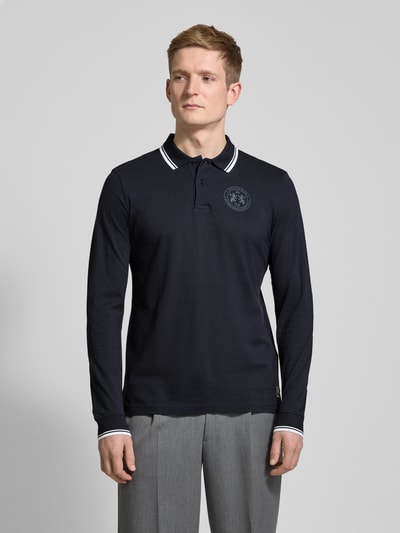 Christian Berg Men Poloshirt mit kurzer Knopfleiste Marine 4