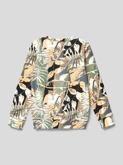 Garcia Sweatshirt mit Allover-Print Offwhite 3