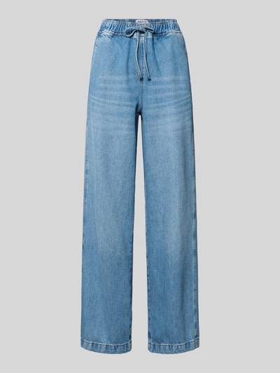 Produktfoto, Wide Leg Jeans mit elastischem Bund von JAKE*S STUDIO WOMAN, hellblauer Lyocell-Baumwoll-Mix, elastischer Bund, Eingrifftaschen