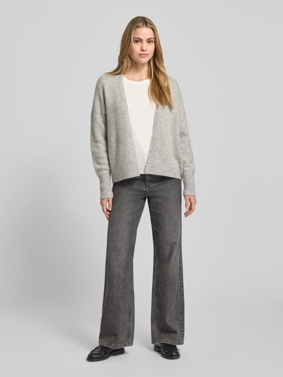 BOSS Orange Regular Fit Cardigan aus Woll-Mix mit Alpaka-Anteil Modell 'C_FALESCANAS' Hellgrau Melange 1