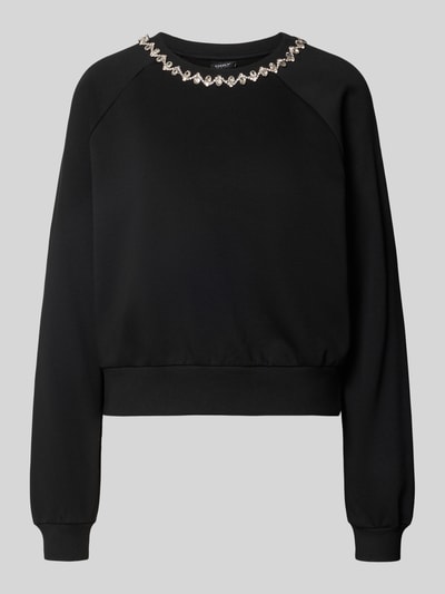 ONLY Sweatshirt mit Strassbesatz Modell 'ONLJETT' Black 1