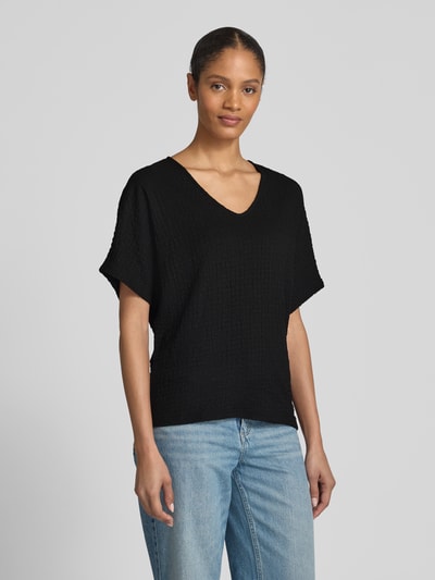 B.Young T-shirt z dekoltem w serek model ‘UMMI’ Czarny 4
