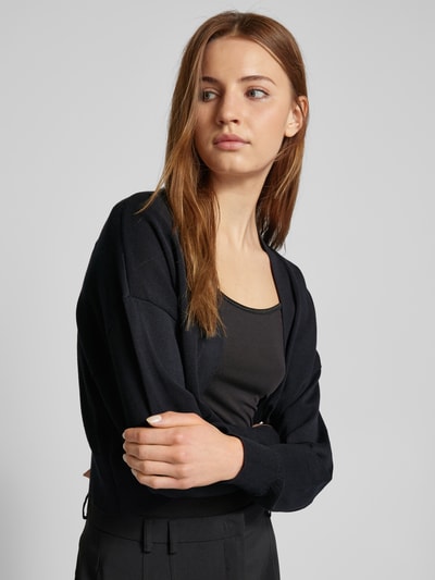 Esprit Cropped Cardigan mit gerippten Abschlüssen Black 3