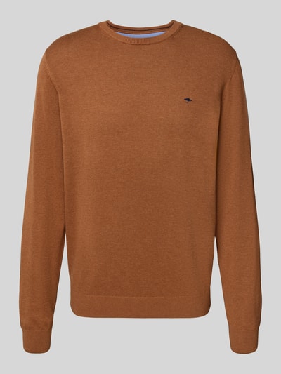Fynch-Hatton Strickpullover mit Rundhalsausschnitt Mittelbraun 2