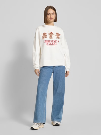 LeGer by Lena Gercke Sweatshirt met stitchings, model 'Daphne' Offwhite - 1