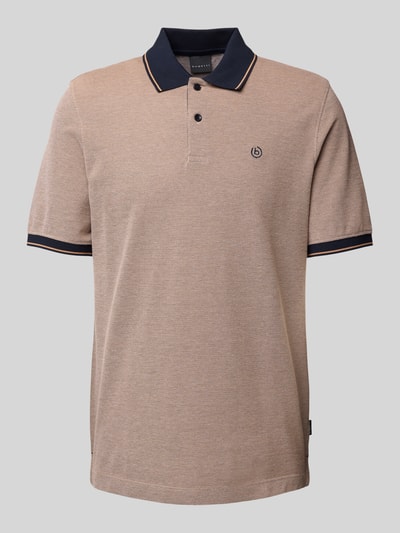 bugatti Poloshirt mit Label-Stitching Camel 2