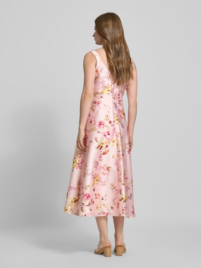 Swing Cocktailjurk met vierkante hals Rosé - 5