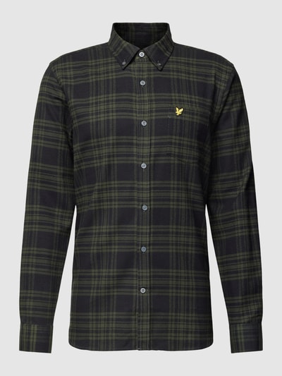 Lyle & Scott Freizeithemd mit Karomuster Modell 'Check' Oliv 2