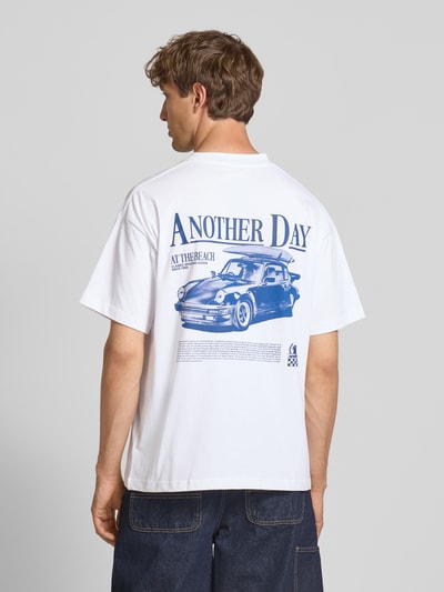 ANOTHER COTTON LAB Oversized T-Shirt mit Label-Print Modell 'Another Day' Weiss 5