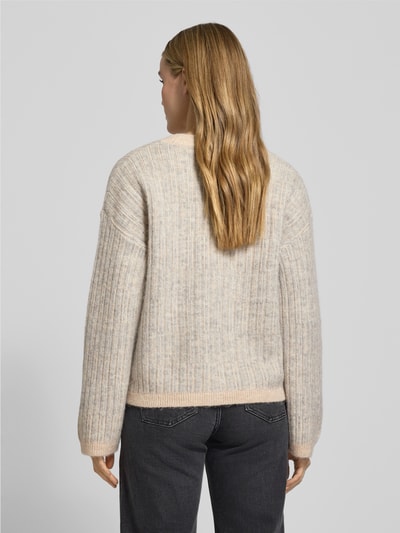 Selected Femme Relaxed Fit Strickpullover aus Woll-Mix mit Alpaka-Anteil Modell 'FALVA' Beige 5