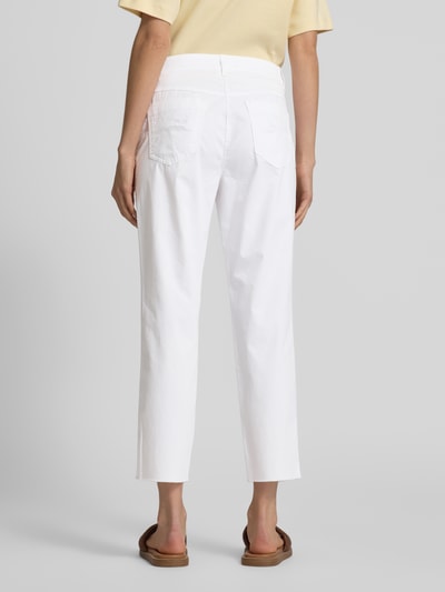Marc Cain Feminine fit broek met verkorte pasvorm en steekzakken Wit - 5