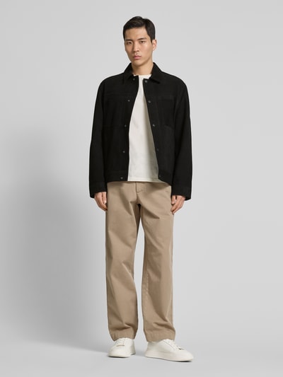 BOSS Orange Jacke in Leder-Optik Modell 'Jomare' Black 1