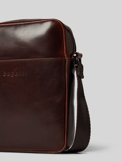 bugatti Handtasche aus Leder in unifarbenem Design Modell 'Romano' Dunkelbraun 3