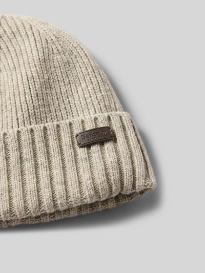 Barbour Beanie van wolmix, model 'CARLTON' Lichtgrijs gemêleerd - 2