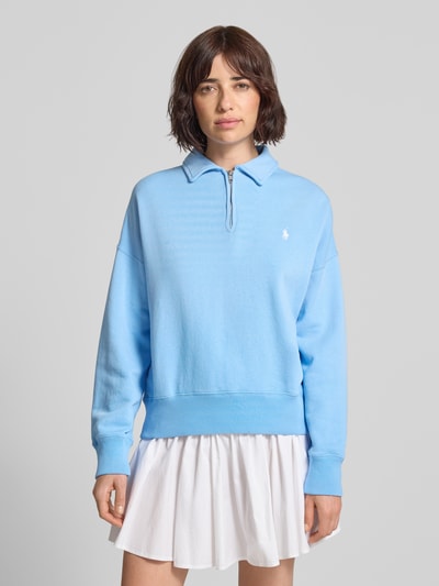 Polo Ralph Lauren Troyer o kroju comfort fit z mieszanki bawełny Błękitny 4